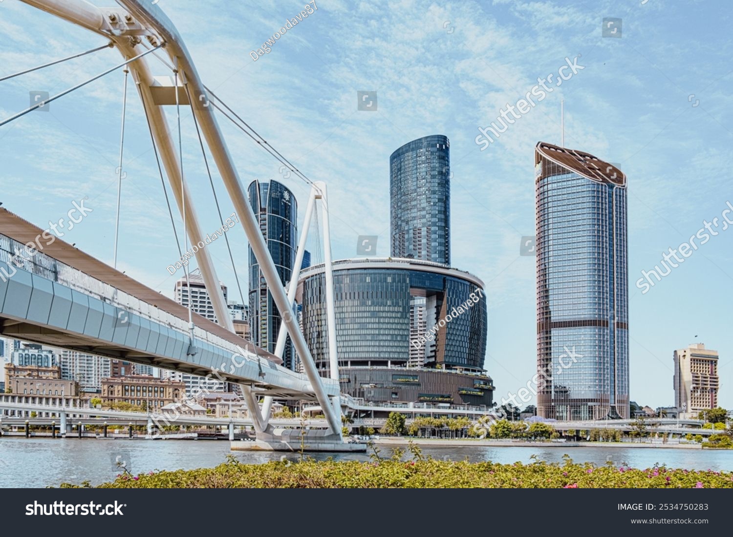 Brisbane city skyline looking across the river
